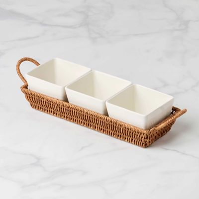 Oneida Willow &amp; White 4-Piece Serving Set 899018 079363152190