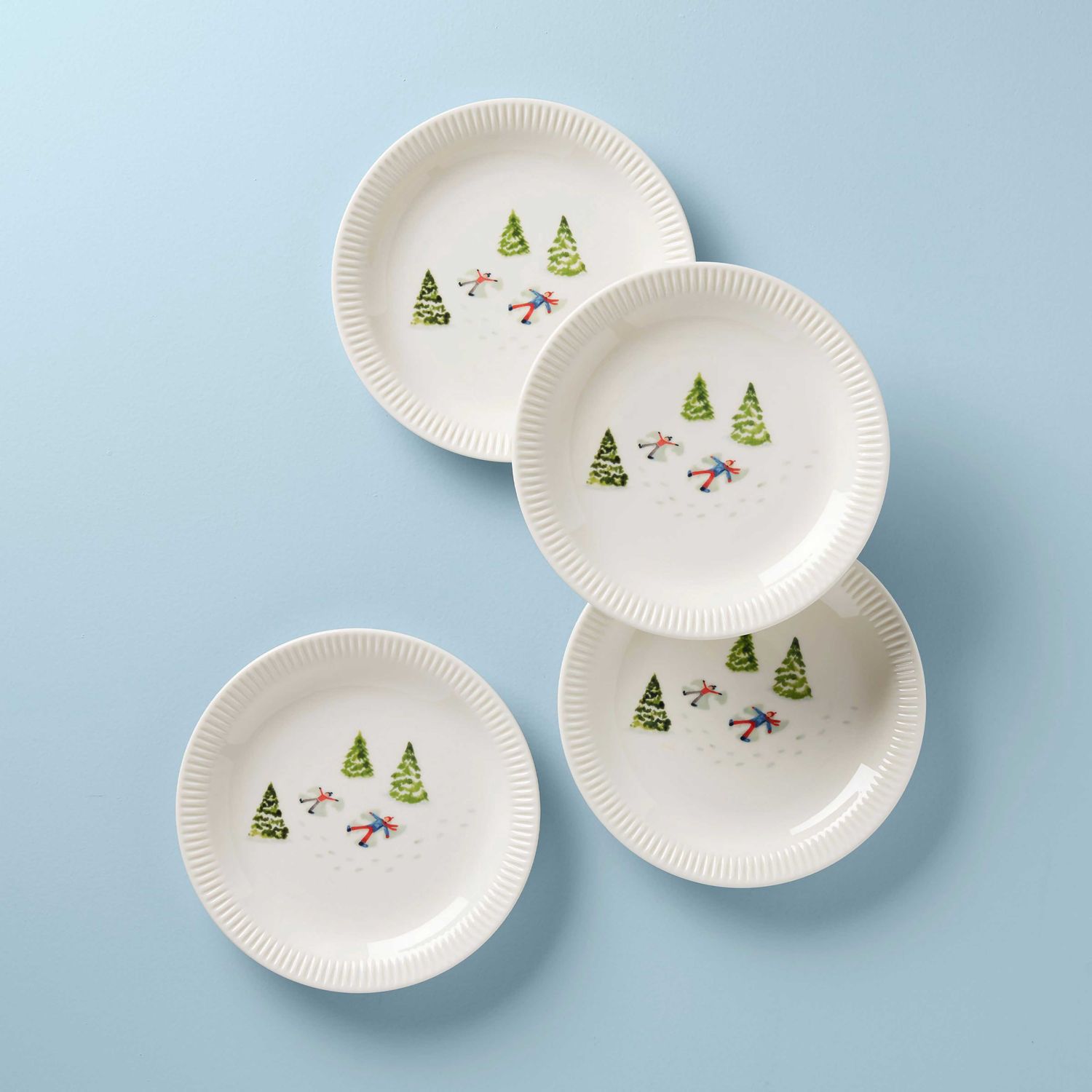 Lenox Profile Snow Day 4-Piece Accent Plate Set 893506 194372018050