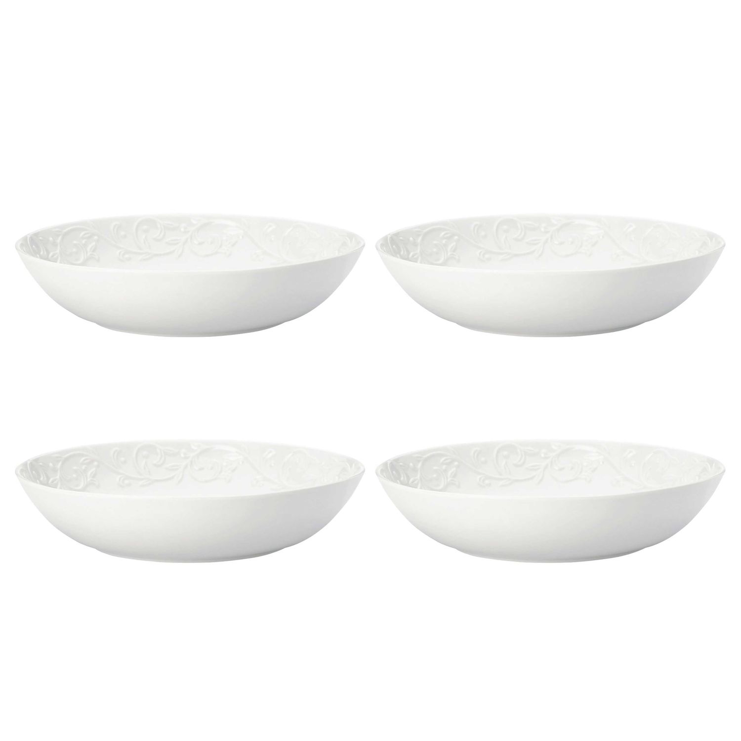 Lenox Opal Innocence Carved Pasta Bowls Set of 4 895726 194372028851
