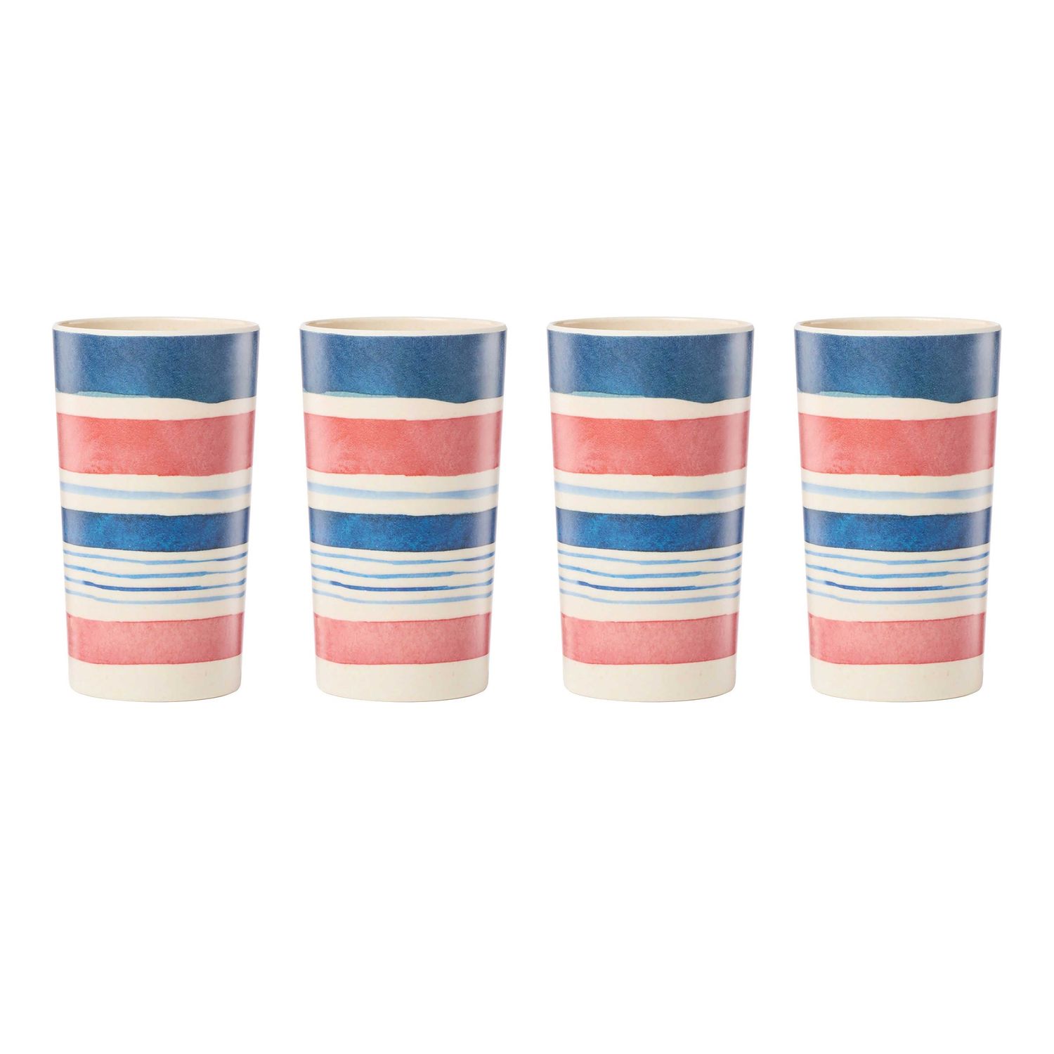 Oneida 24/7 Melamine Tumblers Set of 4 Stripe 898279 079363150134