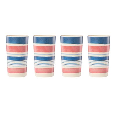 Oneida 24/7 Melamine Tumblers Set of 4 Stripe 898279 079363150134