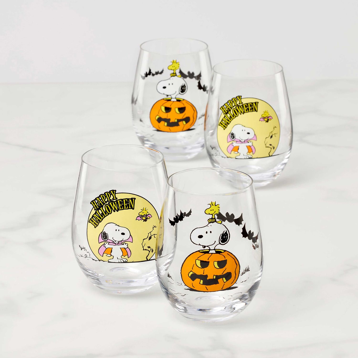 Lenox The Great Pumpkin Assorted Tumblers Set of 4 899819 194372047388