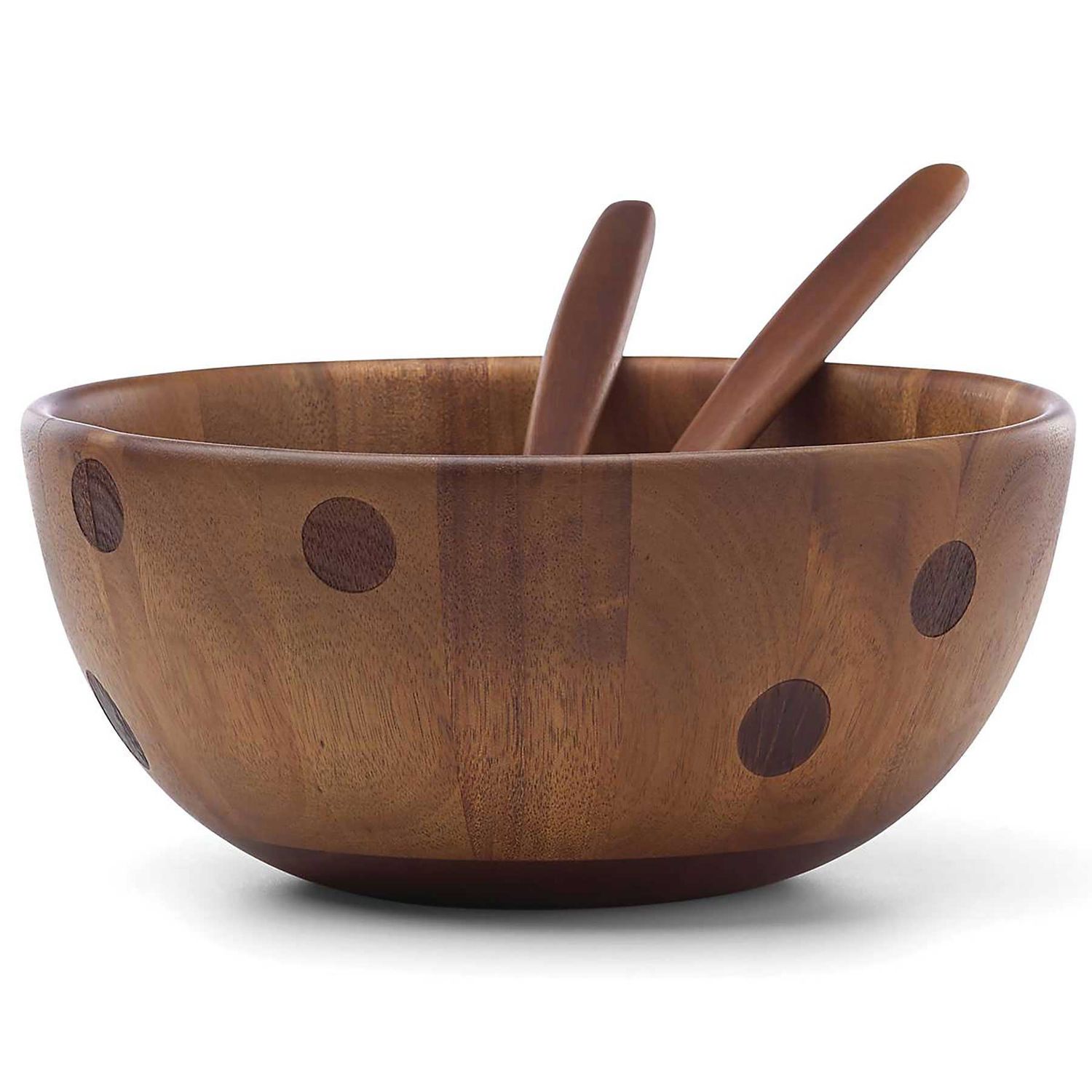 Lenox Deco Dot Salad Bowl With Servers 875398 882864732460