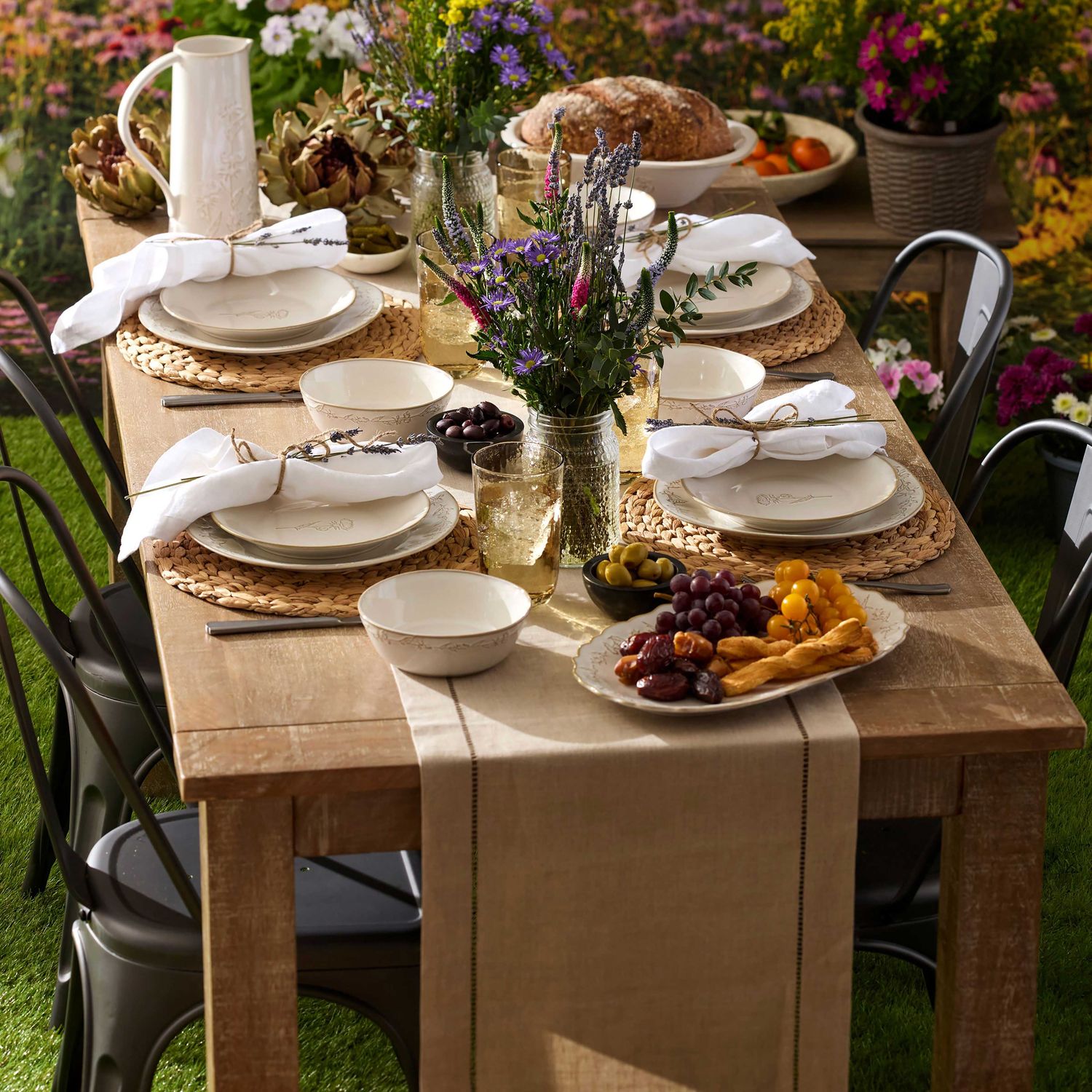 Lenox Homespun 12 Piece Dinnerware Set 898637 194372042390