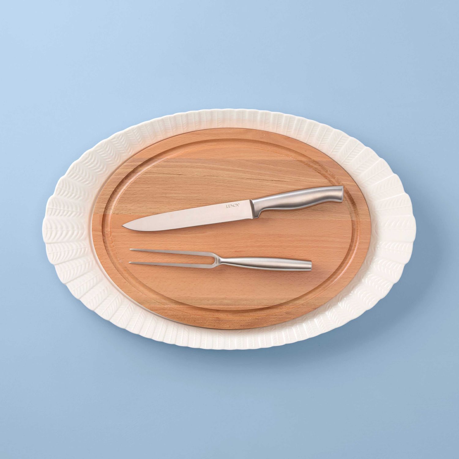 Lenox Turkey Platter and Carving Set of 4 899289 194372045742