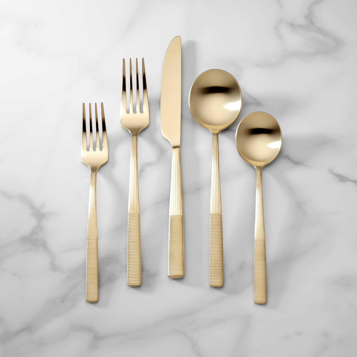 Lenox Modulus Satin Champagne 20-Piece Flatware Set 898325 194372040969