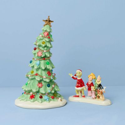 Lenox Who-ville Lit Tree Figurine 2 Piece Set 898918 194372043601