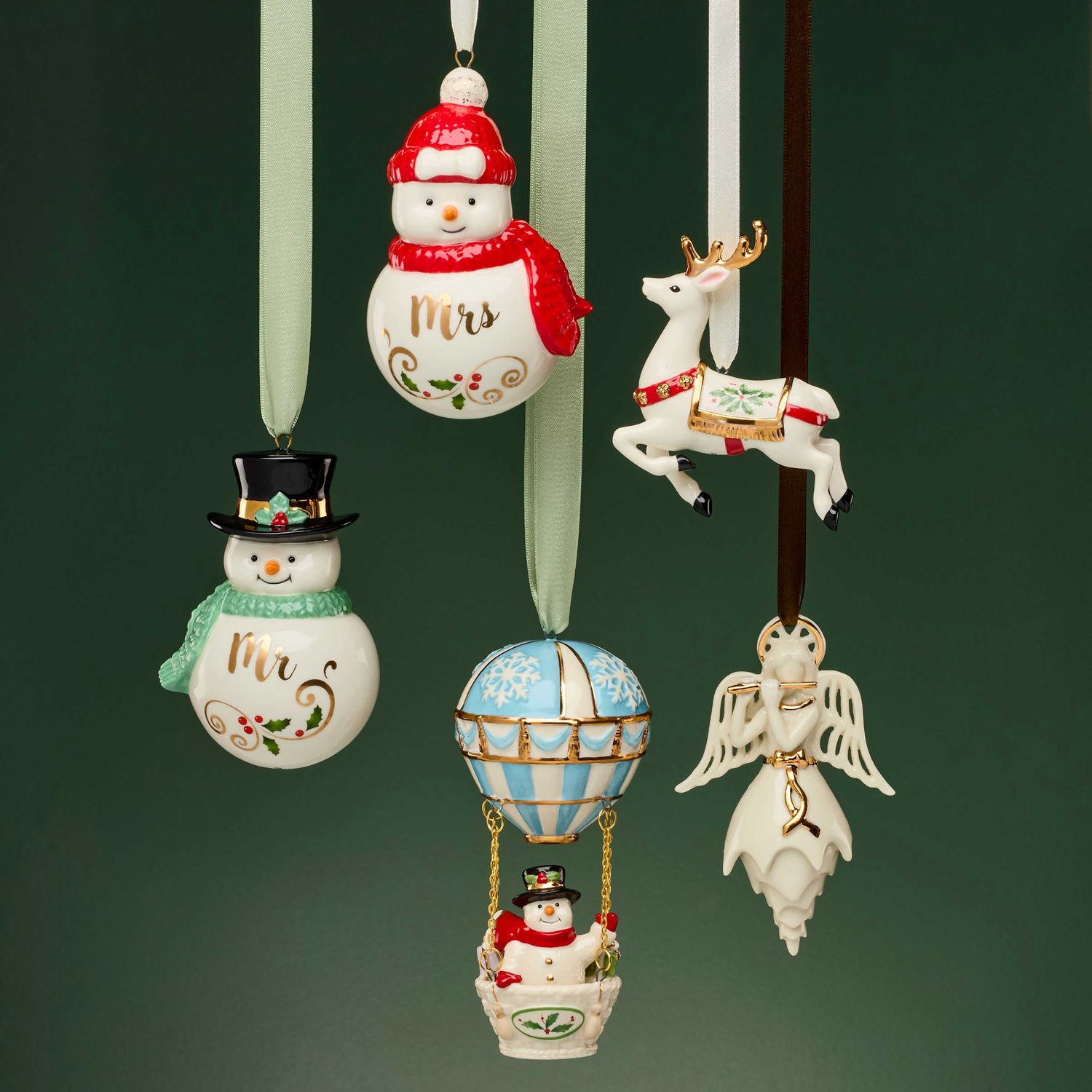 Lenox Snowman Hot Air Balloon Ornament 899402 194372046169