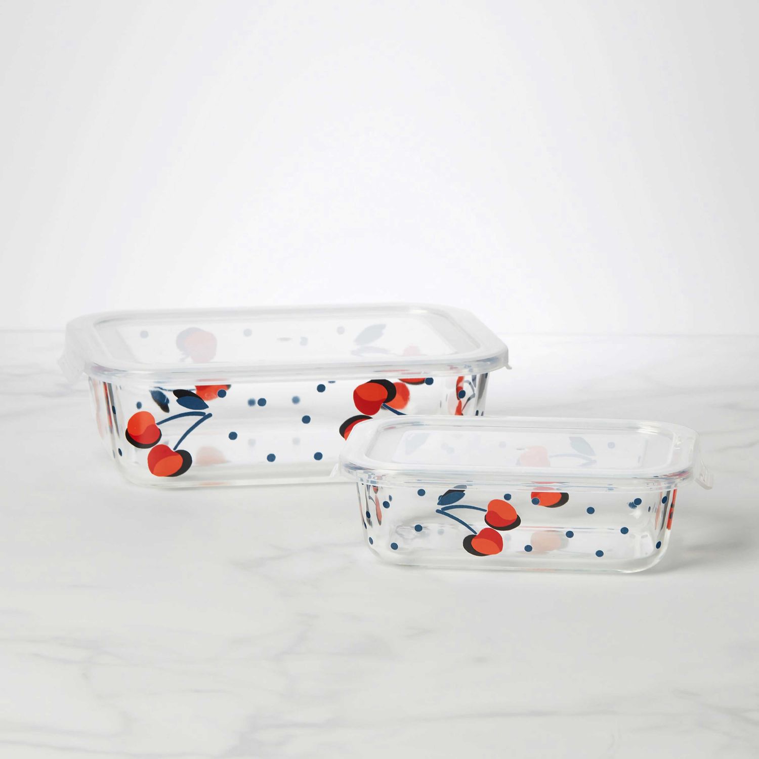 Lenox Vintage Cherry Dot 4-Piece Rectangular Storage Set 890833 882864861504