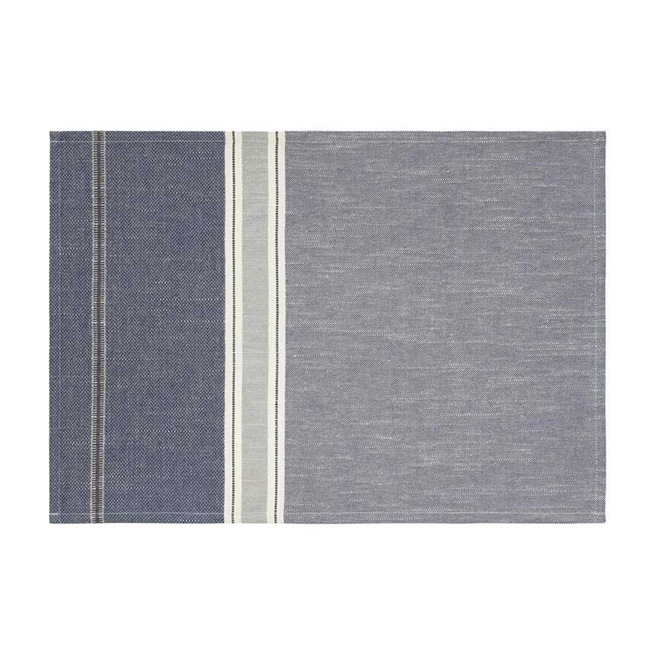 Le Jacquard Francais Dune Blue Coated Placemat 20 x 14 Inch, MPN: 31489