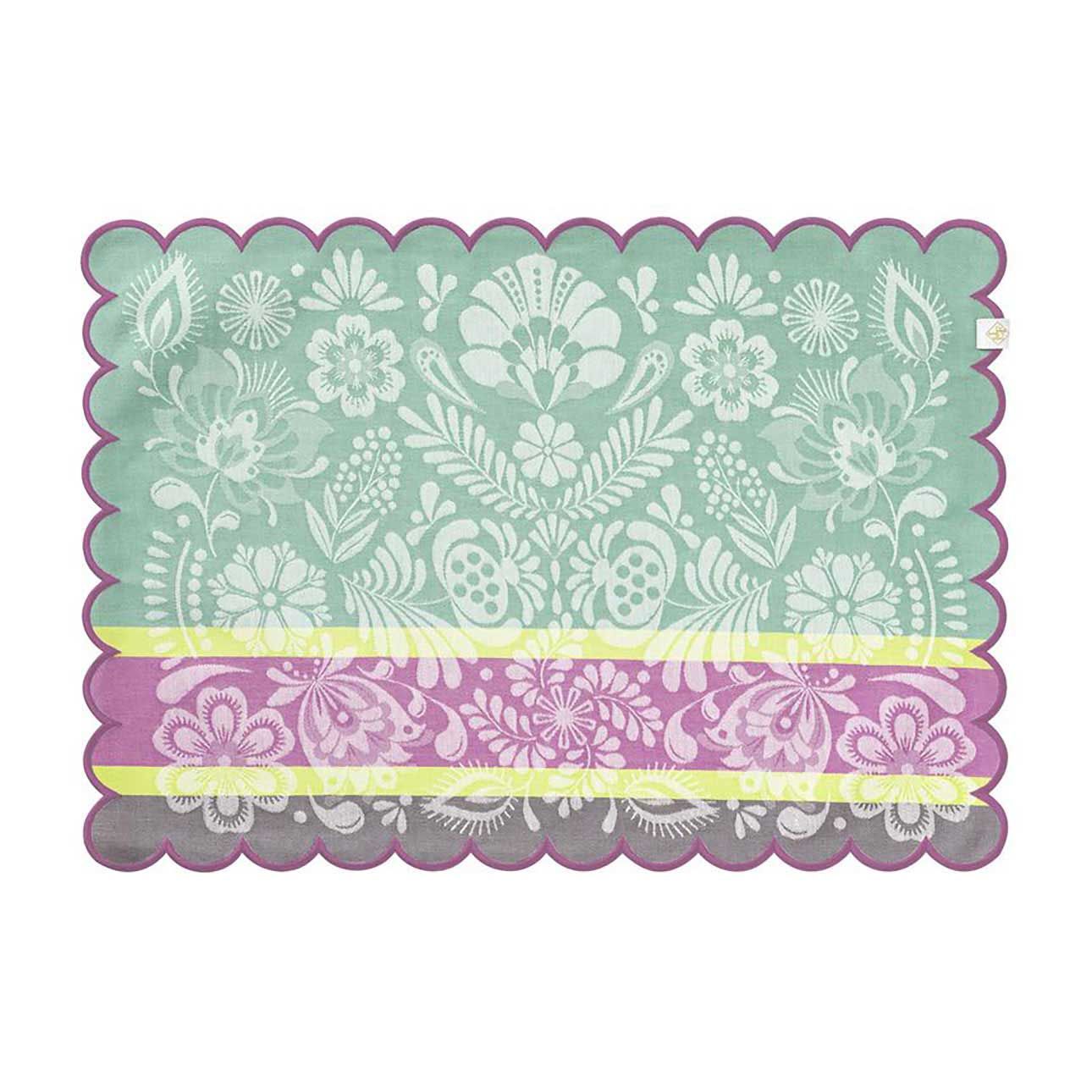 Le Jacquard Francais Alegria Green Coated Placemat 20 x 14 Inch, MPN: 31468