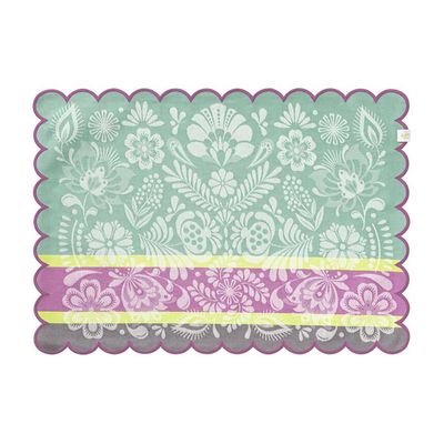 Le Jacquard Francais Alegria Green Coated Placemat 20 x 14 Inch, MPN: 31468