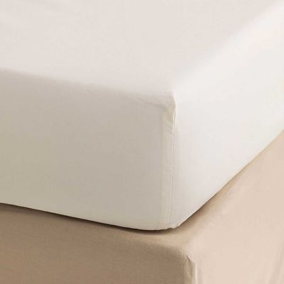 Le Jacquard Francais Ete Indien Beige Fitted Sheets 72 x 84 x 17 Inch CAL KING, MPN: 31864