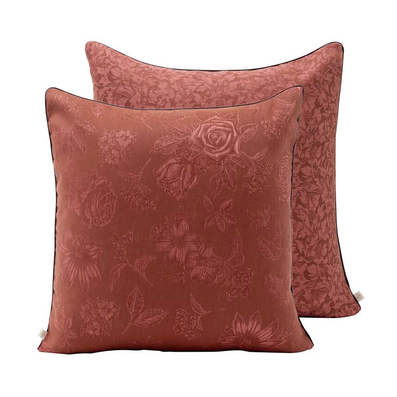 Le Jacquard Francais Romance Red Cushion Cover 20 x 20 Inch, MPN: 31063