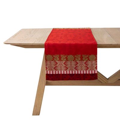Le Jacquard Francais Gipsy Red Table Runner 20 x 59 Inch, MPN: 31006
