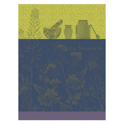 Le Jacquard Francais Moutarde En Fleurs Green Tea Towel 24 x 31 Inch, MPN: 30960