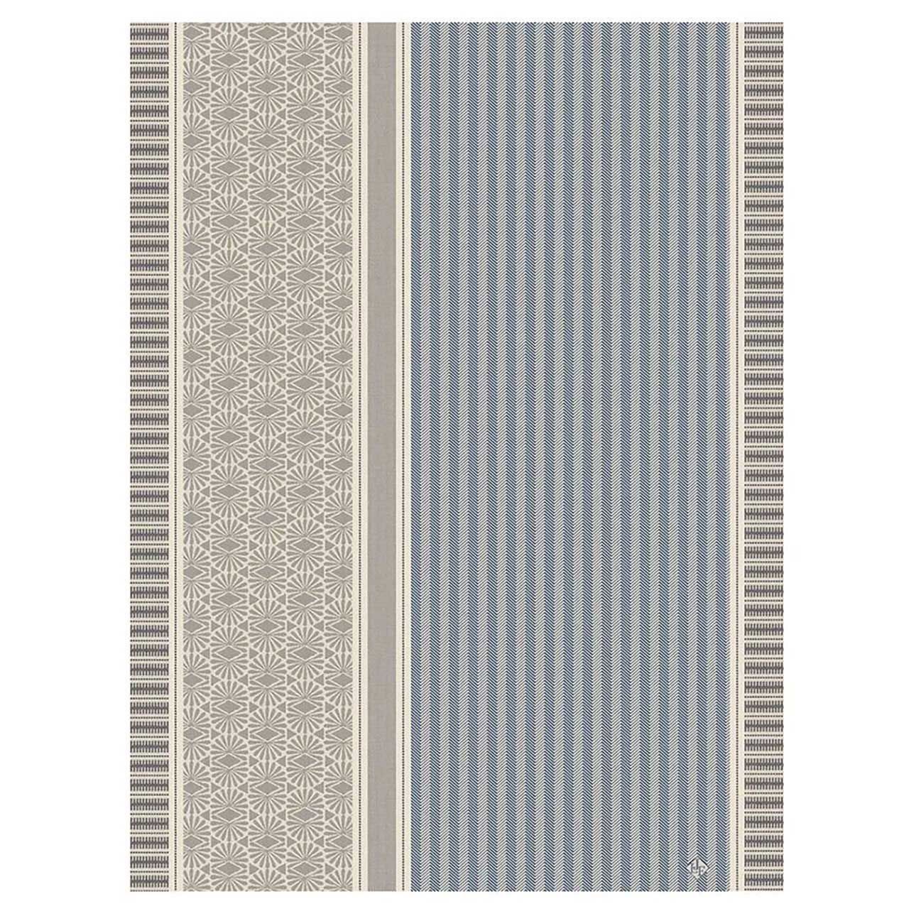 Le Jacquard Francais Dune Rayures Blue Tea Towel 24 x 31 Inch, MPN: 31495