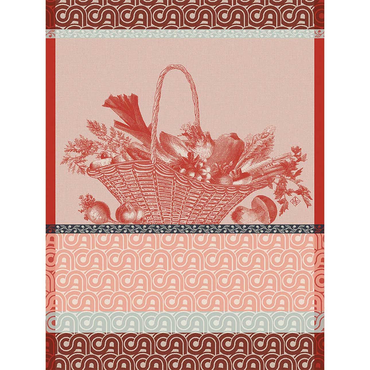 Le Jacquard Francais Potager D'Hiver Red Tea Towel 24 x 31 Inch, MPN: 30966