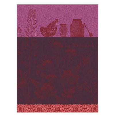 Le Jacquard Francais Moutarde En Fleurs Purple Tea Towel 24 x 31 Inch, MPN: 30961