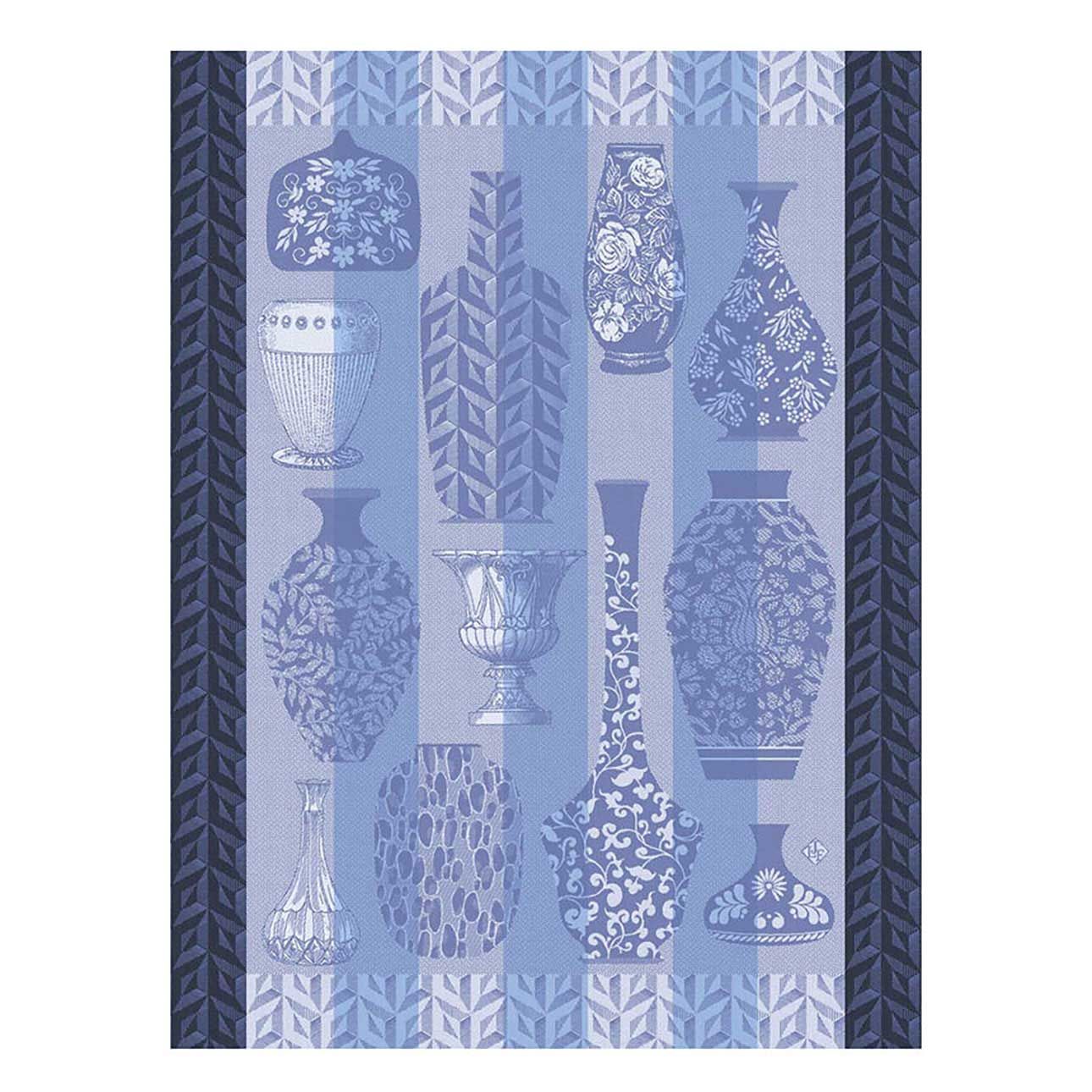 Le Jacquard Francais Poteries Blue Tea Towel 24 x 31 Inch, MPN: 30957