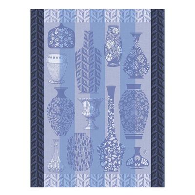 Le Jacquard Francais Poteries Blue Tea Towel 24 x 31 Inch, MPN: 30957