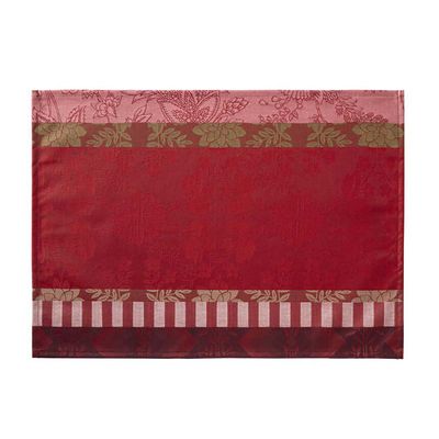 Le Jacquard Francais Gipsy Enduit Red Coated Placemat 20 x 14 Inch, MPN: 31003