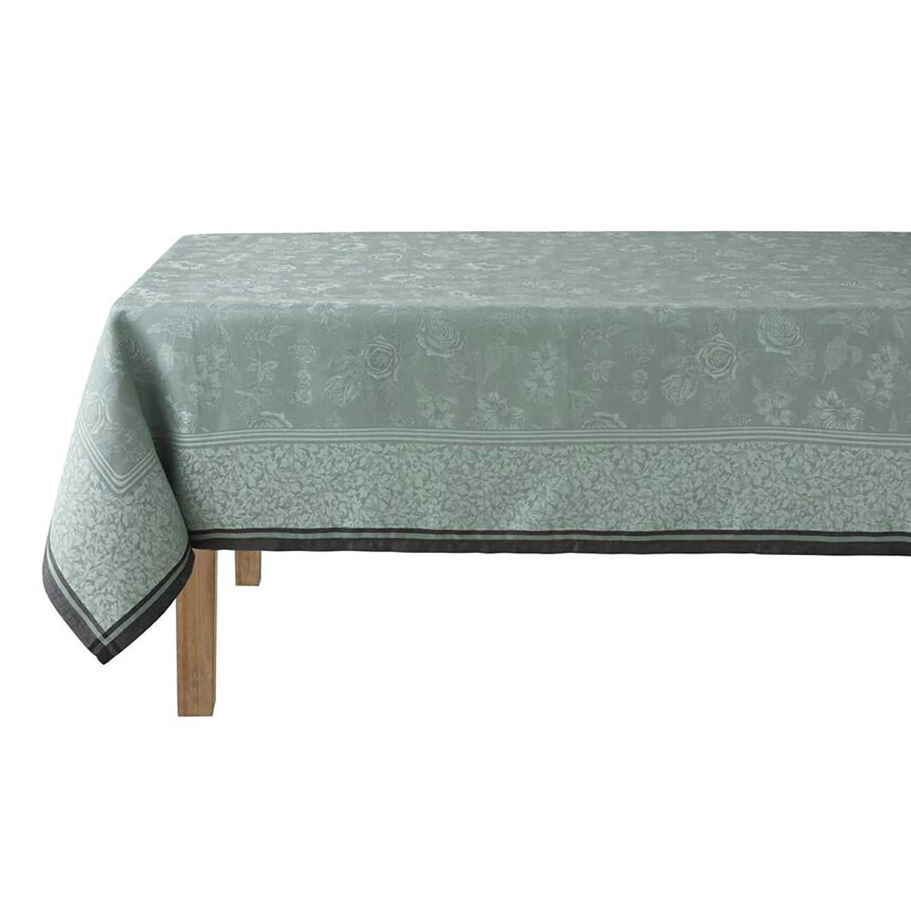 Le Jacquard Francais Romance Green Tablecloth 69 x 126 Inch, MPN: 31040