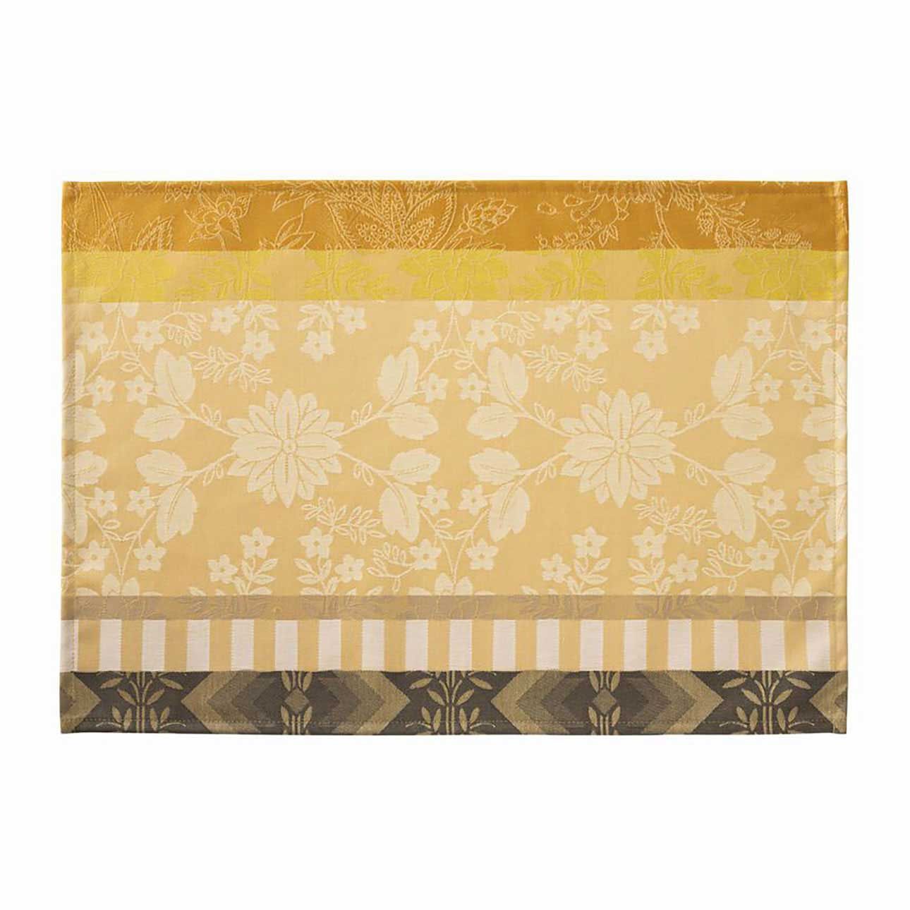 Le Jacquard Francais Gipsy Enduit Yellow Coated Placemat 20 x 14 Inch, MPN: 31002