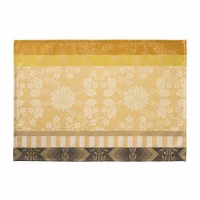 Le Jacquard Francais Gipsy Enduit Yellow Coated Placemat 20 x 14 Inch, MPN: 31002