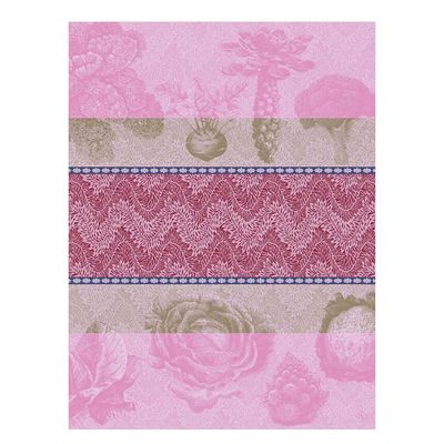Le Jacquard Francais Jardin Des Choux Pink Tea Towel 24 x 31 Inch, MPN: 31030