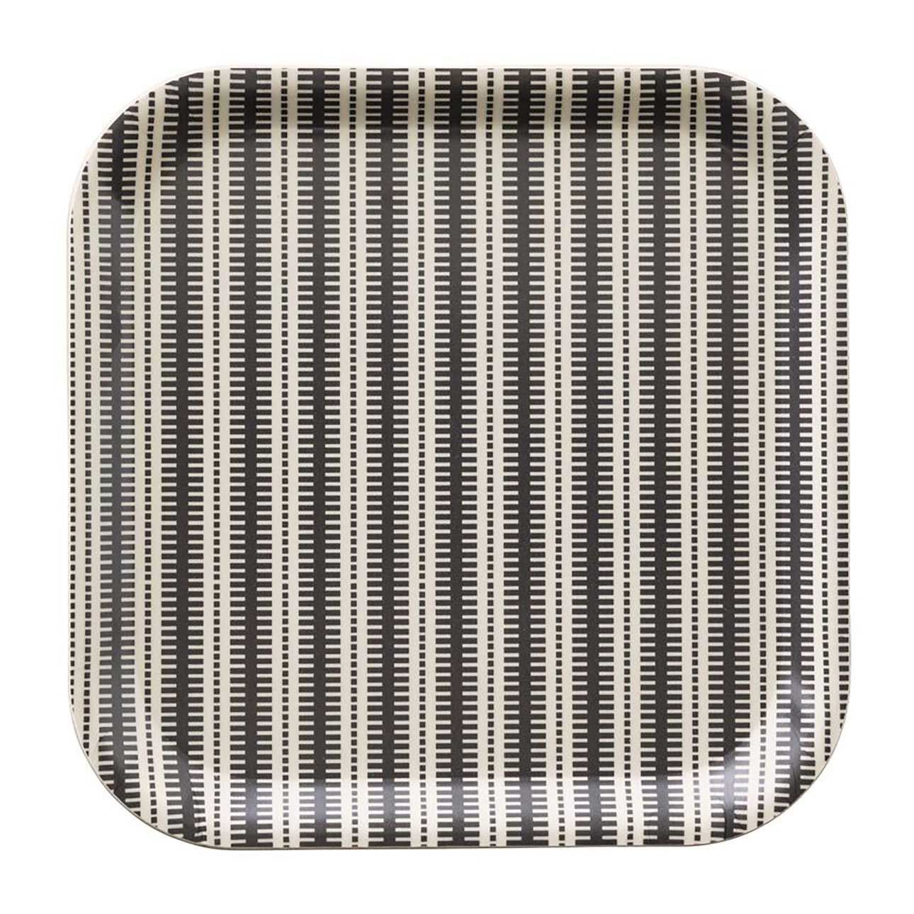 Le Jacquard Francais Dune Rayures Grey Tray 8 x 8 Inch, MPN: 31959