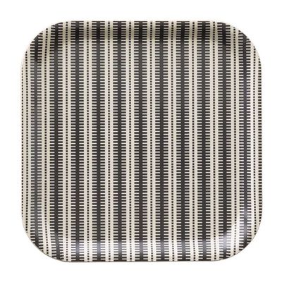 Le Jacquard Francais Dune Rayures Grey Tray 8 x 8 Inch, MPN: 31959