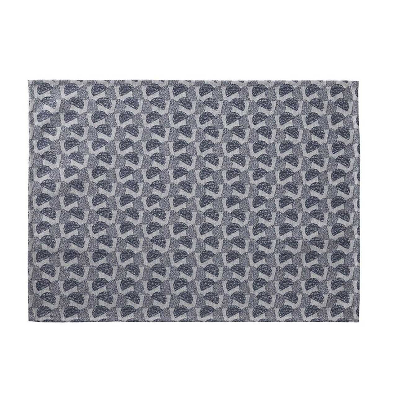 Le Jacquard Francais Empreintes Pois Enduit Blue Coated Placemat 20 x 14 Inch, MPN: 31247