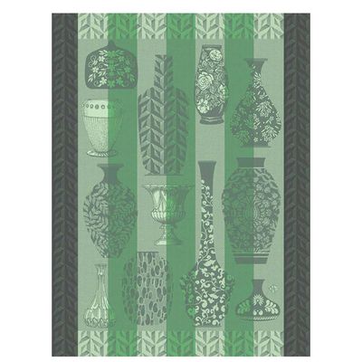 Le Jacquard Francais Poteries Green Tea Towel 24 x 31 Inch, MPN: 30958