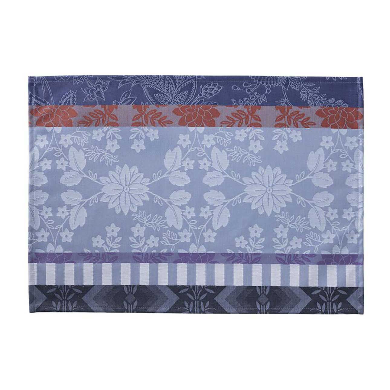 Le Jacquard Francais Gipsy Enduit Blue Coated Placemat 20 x 14 Inch, MPN: 31001