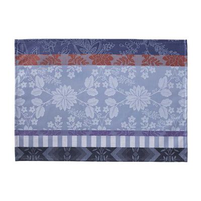 Le Jacquard Francais Gipsy Enduit Blue Coated Placemat 20 x 14 Inch, MPN: 31001