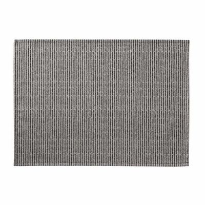 Le Jacquard Francais Empreintes Rayures Enduit Black Coated Placemat 20 x 14 Inch, MPN: 31248