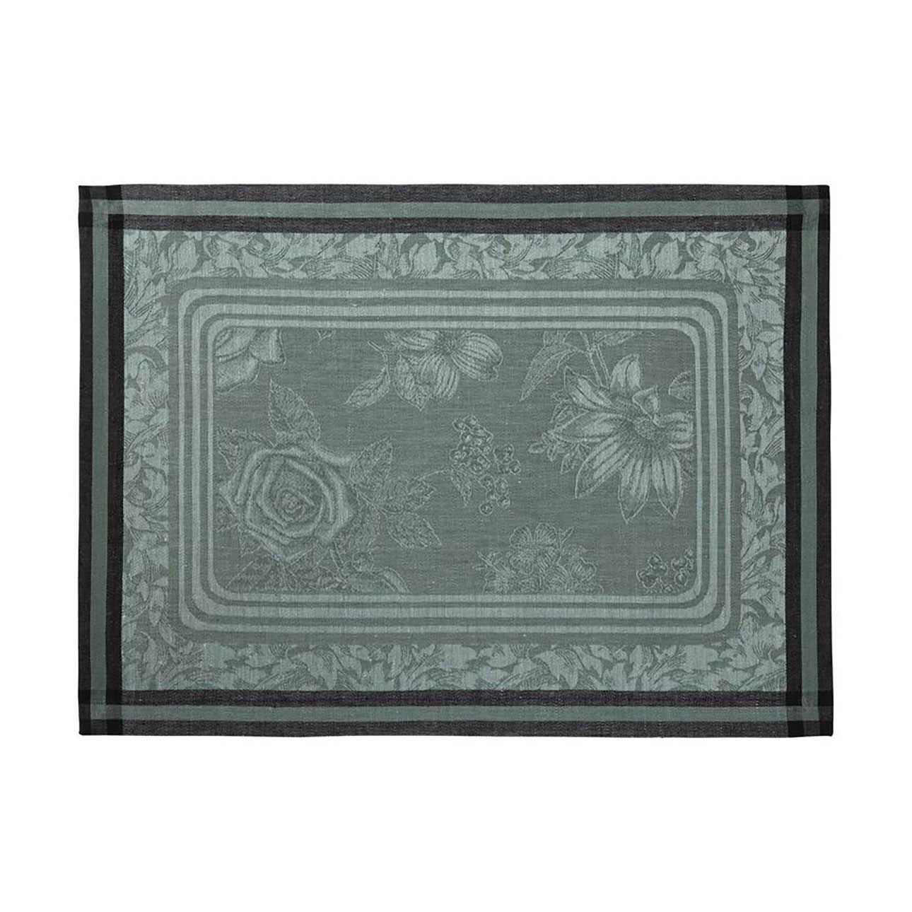 Le Jacquard Francais Romance Green Placemat 20 x 14 Inch, MPN: 31046