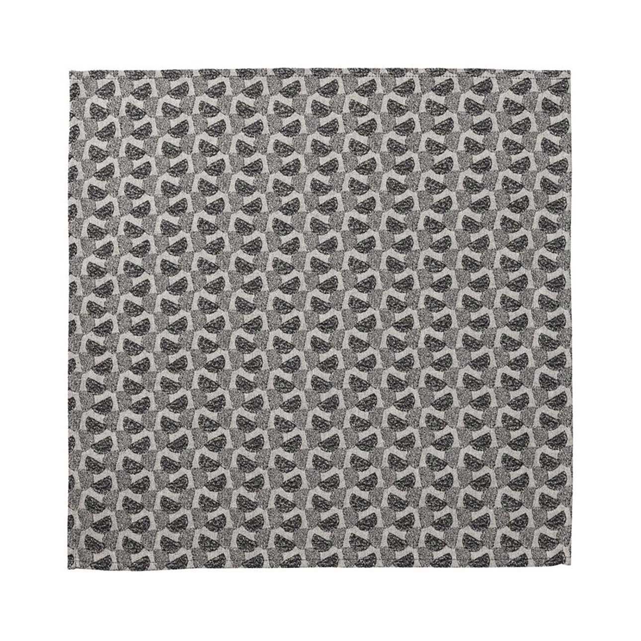 Le Jacquard Francais Empreintes Pois Black Napkin 20 x 20 Inch, MPN: 31240