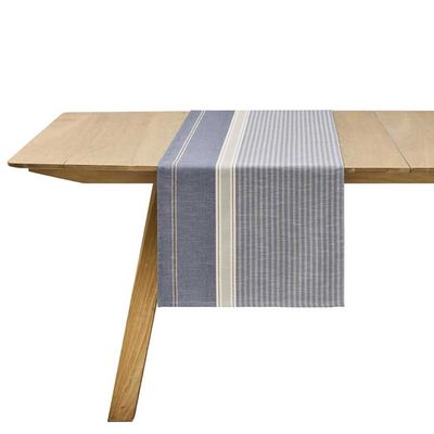 Le Jacquard Francais Dune Blue Table Runner 20 x 59 Inch, MPN: 31491