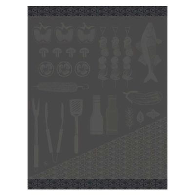 Le Jacquard Francais Braise Grey Tea Towel 24 x 31 Inch, MPN: 31693