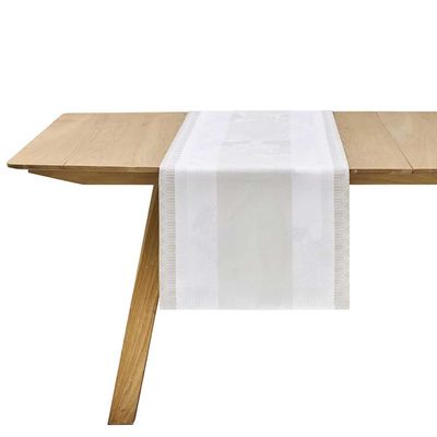 Le Jacquard Francais Promenade Imperiale Grey Table Runner 20 x 59 Inch, MPN: 31460