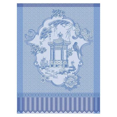 Le Jacquard Francais Promenade Imperiale Blue Tea Towel 24 x 31 Inch, MPN: 31461