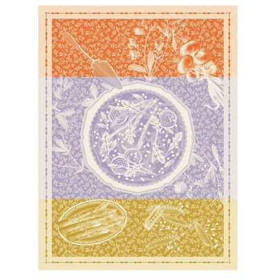 Le Jacquard Francais Tarte Printaniere Purple Tea Towel 24 x 31 Inch, MPN: 31392