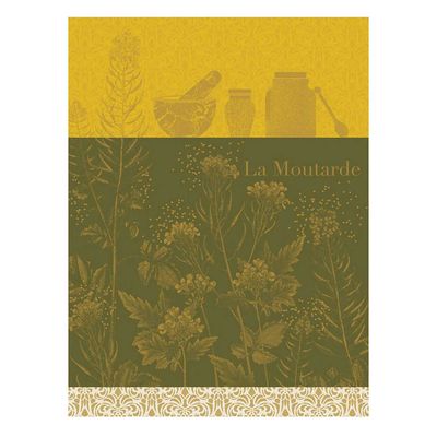 Le Jacquard Francais Moutarde En Fleurs Yellow Tea Towel 24 x 31 Inch, MPN: 30959