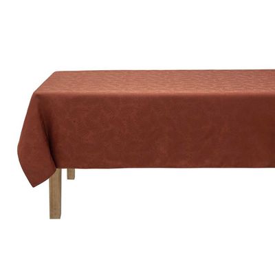 Le Jacquard Francais Vegetal Mood Enduit Red Coated Tablecloth 69 x 69 Inch, MPN: 30874