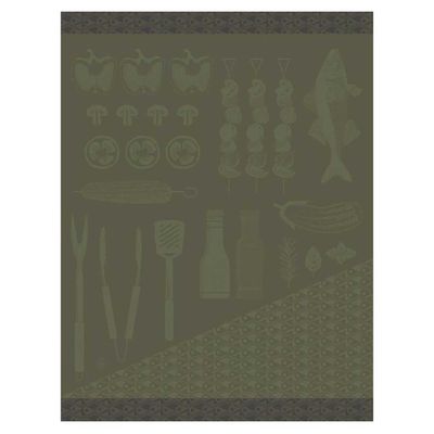 Le Jacquard Francais Braise Green Tea Towel 24 x 31 Inch, MPN: 31694