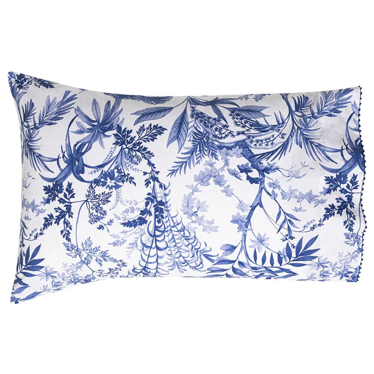 Le Jacquard Francais Jardin D'Eden Blue 2 Pillowcases 22 x 42 Inch KING, PAIR, MPN: 29641