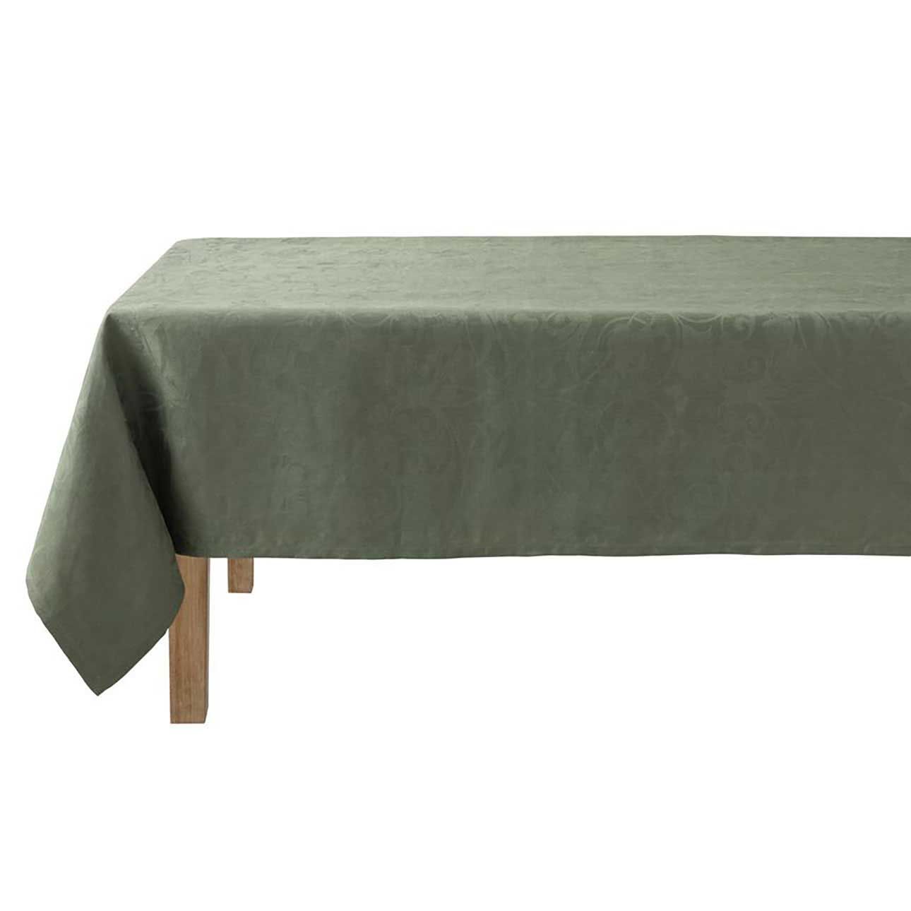 Le Jacquard Francais Tivoli Green Tablecloth Round 94 Inch, MPN: 30859