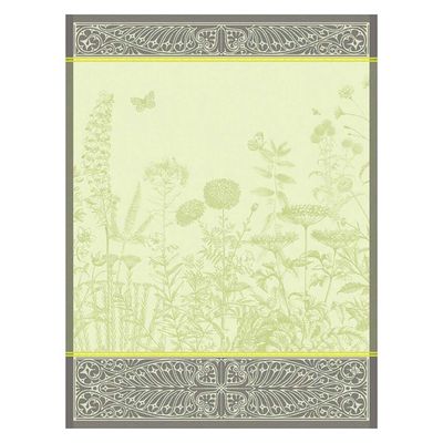 Le Jacquard Francais Blooming Green Tea Towel 24 x 31 Inch, MPN: 31387